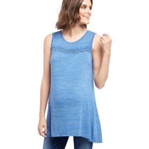 Tunic Maternity Tank Top - blue